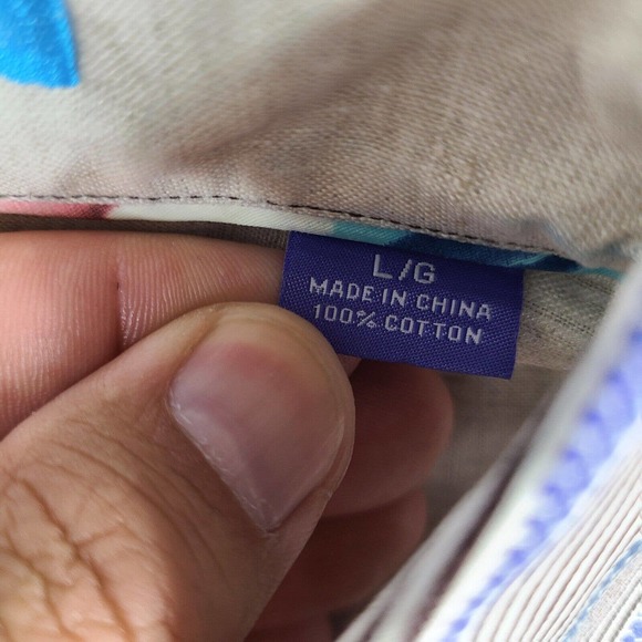 Tommy Bahama Shirt Men's Large White‎ Black Blue Striped Long Sleeve Button Down - Picture 6 of 11